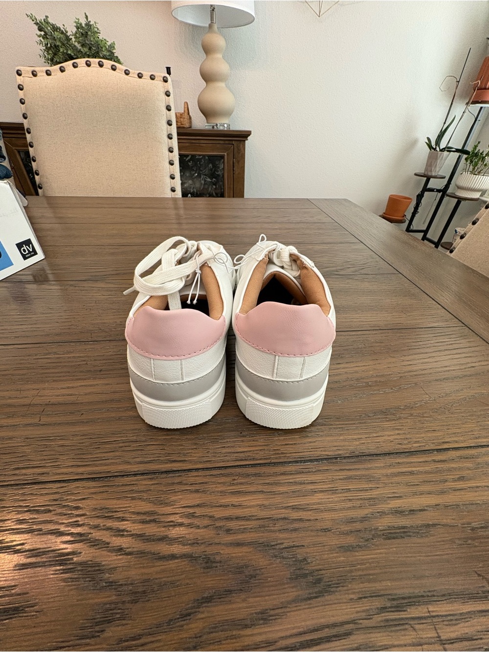 Dolce Vita Court Sneaker Anibel White Leather Low-Top Size 9 New In Box - Picture 5 of 10
